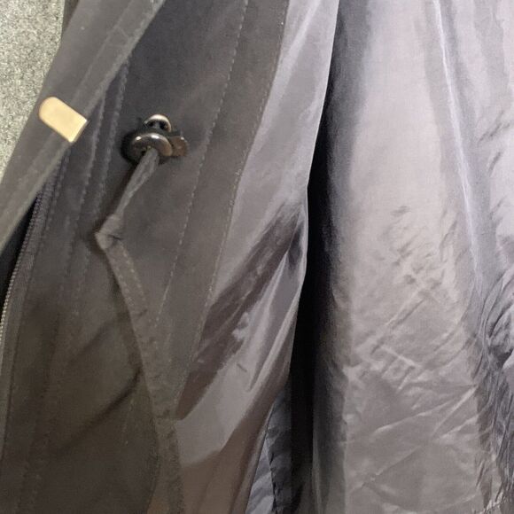 St John’s Bay Black Medium Weight Car Coat Women Petite Medium Zip Front Pockets - Picture 15 of 16